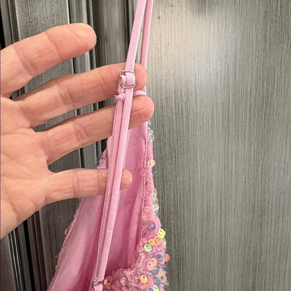 Lucy in the Sky Pink Sequin Mini Dress - Picture 4 of 9